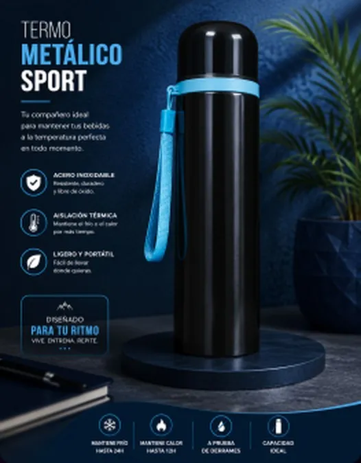 Termo Metálico Sport