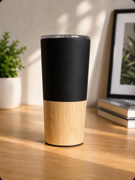 Vaso Viajero Bambú Metal